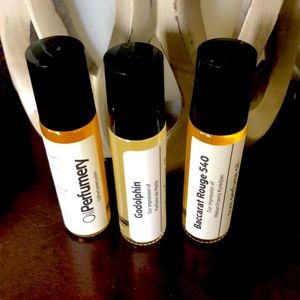 Oil Perfumery lot of 3 10ml Perfumes Don’t Be Shy, Baccarat Rouge, Godolphin